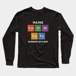 Maine Coon Cats Periodic Table of the Elements Long Sleeve T-Shirt